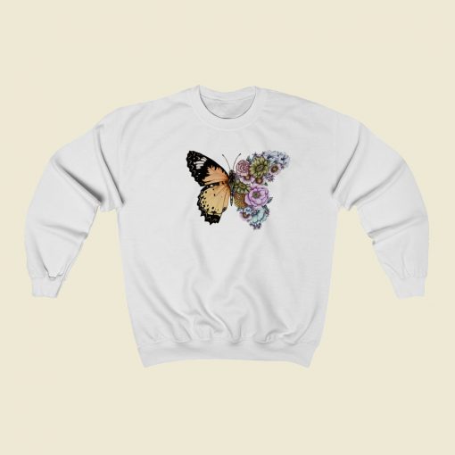 Butterfly In Bloom Sweatshirt Style