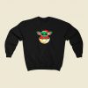 Christmas Cute Baby Yoda 80s Retro Sweatshirt Style