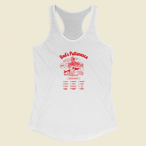 Dad Puttanesca Funny Racerback Tank Top