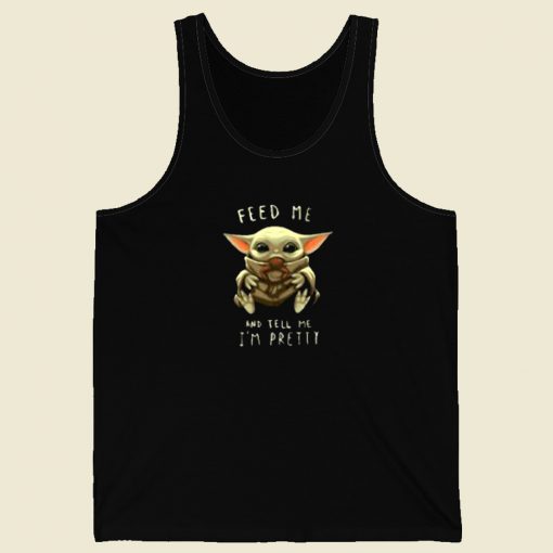 Feed Me Baby Yoda Pretty 80s Retro Tank Top