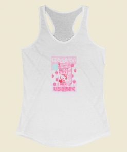 Hello Kitty Strawberry Milk Racerback Tank Top