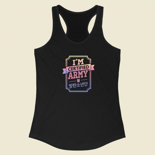 Im Certified Army Racerback Tank Top