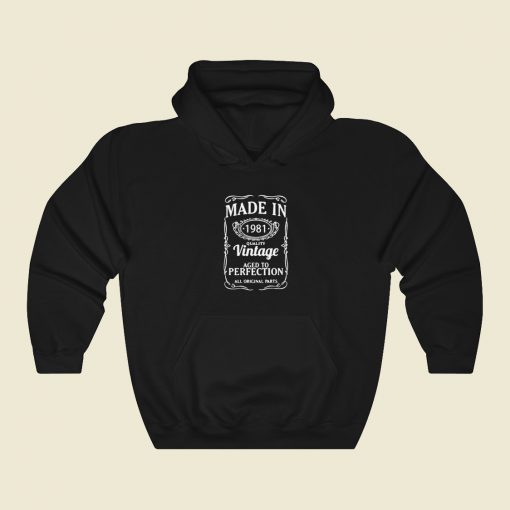 Made In 1981 Vintage Hoodie Style