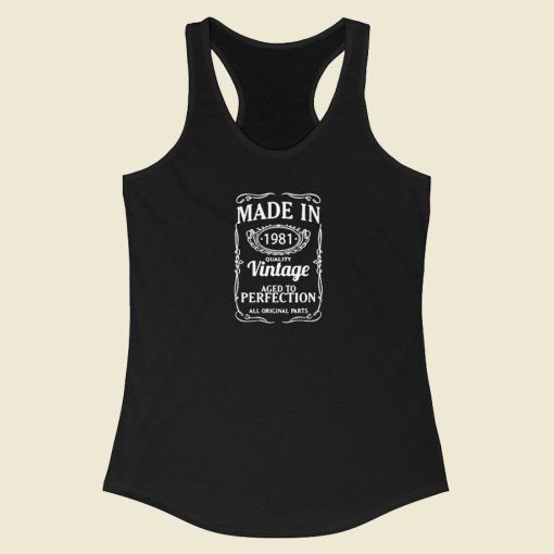 Made In 1981 Vintage Racerback Tank Top