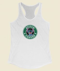 Stitch Coffee Funny Racerback Tank Top