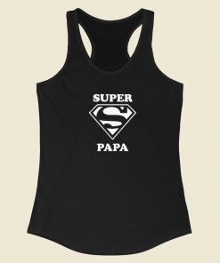 Super Papa Parody Racerback Tank Top