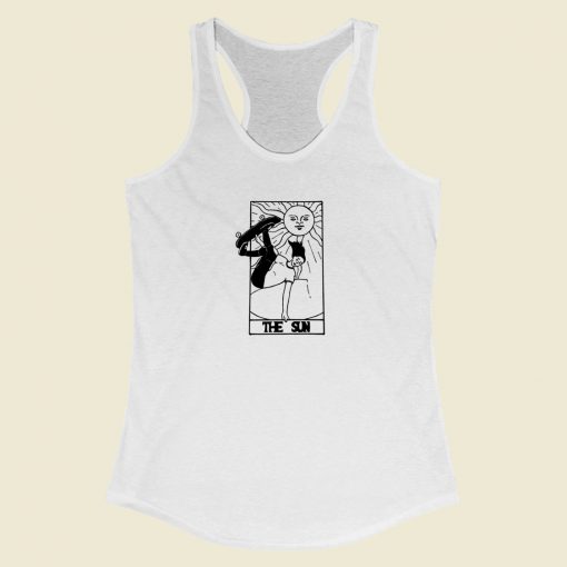 Tarot Sunny Skater Card Racerback Tank Top