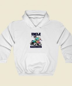 Unclesaurus Dinosaur 80s Retro Hoodie Style