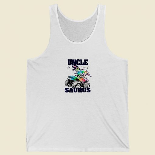 Unclesaurus Dinosaur 80s Retro Tank Top