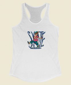 Vintage Skate Space Racerback Tank Top