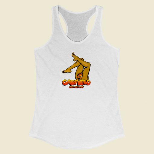 When Garfield Born Funny Racerback Tank Top