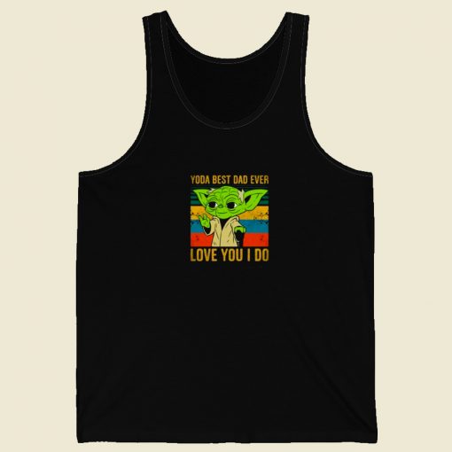 Yoda Best Dad Ever 80s Retro Tank Top