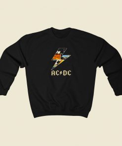 ACDC Thunder Metal Band 80s Retro Sweatshirt Style