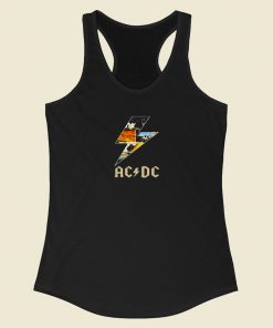 ACDC Thunder Metal Band 80s Retro Racerback Tank Top