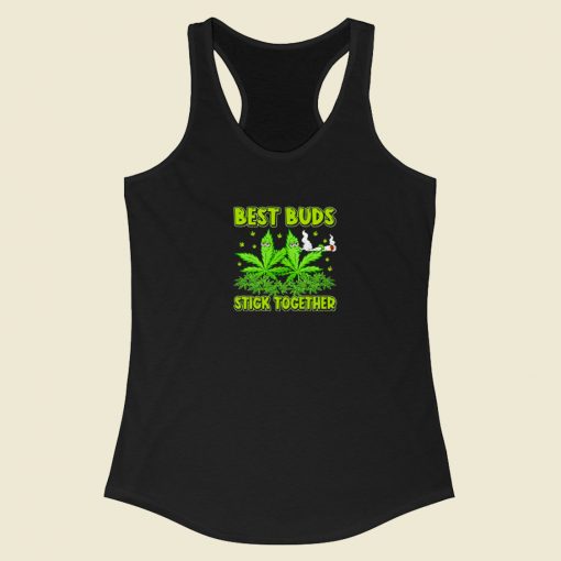 Buds Stick Together 80s Retro Racerback Tank Top