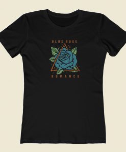 Blue Flower Romance 80s Retro T Shirt Style