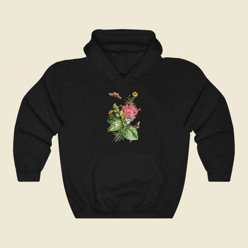 Botanical Floral 80s Retro Hoodie Style