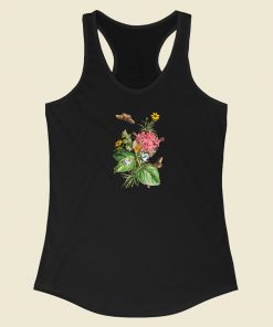 Botanical Floral 80s Retro Racerback Tank Top