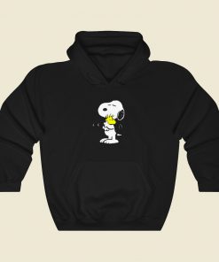 Cute Peanut Hug Snoopy 80s Retro Hoodie Style