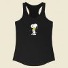 Cute Peanut Hug Snoopy 80s Retro Racerback Tank Top