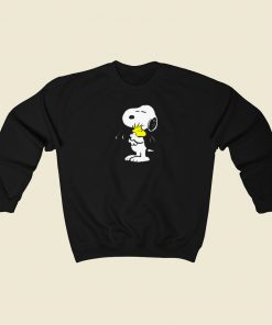 Cute Peanut Hug Snoopy 80s Retro Sweatshirt Style