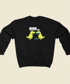 Dinosaur Eat Last Unicorn 80s Retro Sweatshirt Style