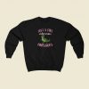 Girls Dinosaur Just a Girl 80s Retro Sweatshirt Style