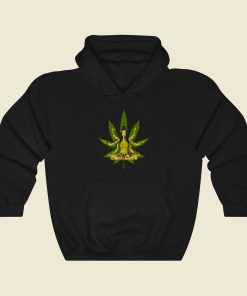 Shiva Weed Meditation 80s Retro Hoodie Style