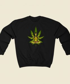 Shiva Weed Meditation 80s Retro Sweatshirt Style