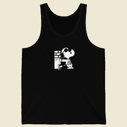 Snoopy Cartoon Joe Cool 80s Retro Tank Top