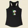 Snoopy Peanuts Santa Hats 80s Retro Racerback Tank Top