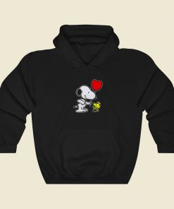 Snoopy Woodstock Balloon 80s Retro Hoodie Style