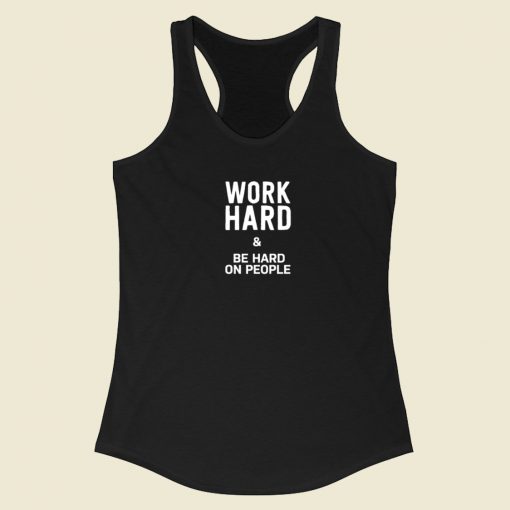 Working Hard 80s Retro Racerback Tank Top