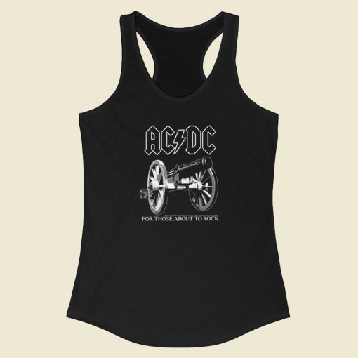 AC DC For Those About To Rock 80s Racerback Tank Top