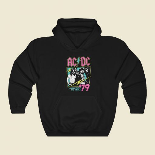 AC DC Highway To Hell 80s Hoodie Style