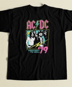 AC DC Highway To Hell 80s Retro T Shirt Style