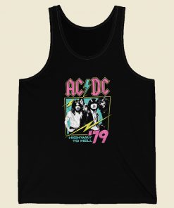AC DC Highway To Hell 80s Retro Tank Top