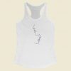 Abstract Face Minimalism 80s Retro Racerback Tank Top