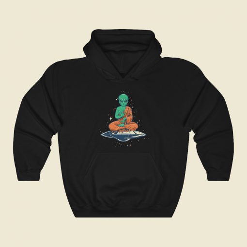 Alien Buddha 80s Retro Hoodie Style