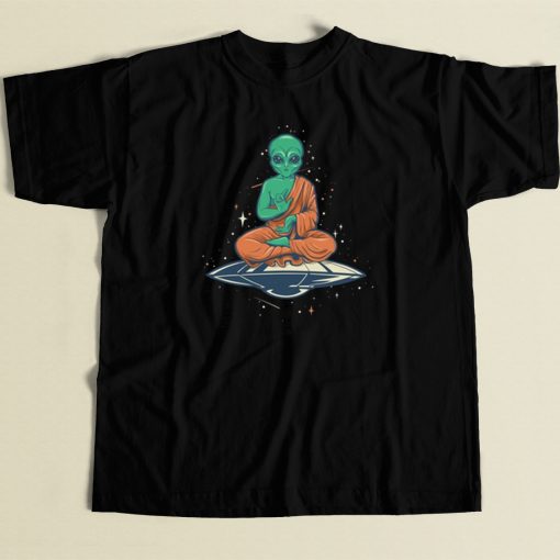 Alien Buddha 80s Retro T Shirt Style