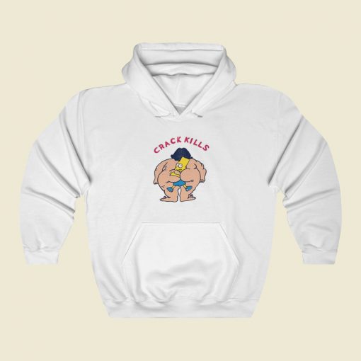 Bart Simpson Crack Kills Parody Hoodie Style