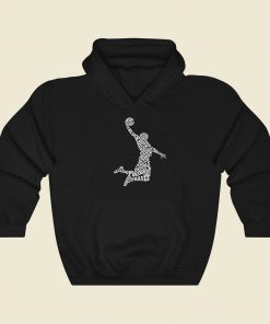 Basketball Player Typography Hoodie Style