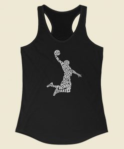 Basketball Player Typography Racerback Tank Top