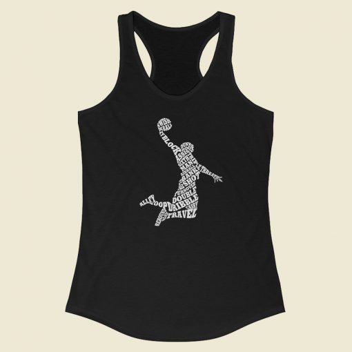 Basketball Player Typography Racerback Tank Top