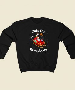 Cats For Everybody Ugly Christmas Sweatshirt Style