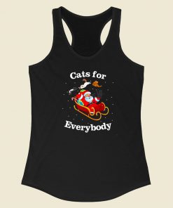 Cats For Everybody Ugly Christmas Racerback Tank Top