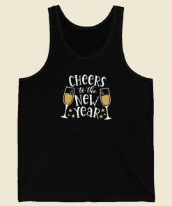 Cheers To The New Year 80s Retro Tank Top