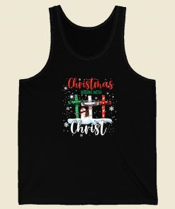 Christmas Begins With Christ 80s Retro Tank Top