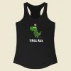 Christmas Tree Rex Funny 80s Retro Racerback Tank Top