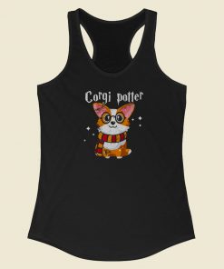 Corgi Potter Ugly Christmas Racerback Tank Top